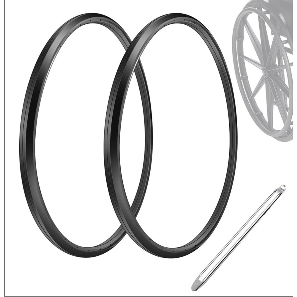 Wheelchair Rear Wheel Replacement Tire 24 "X 1" Universal Flat-Free Polyurethane